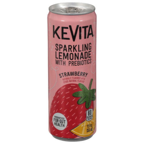 KeVita Sparkling Lemonade, with Prebiotics, Strawberry