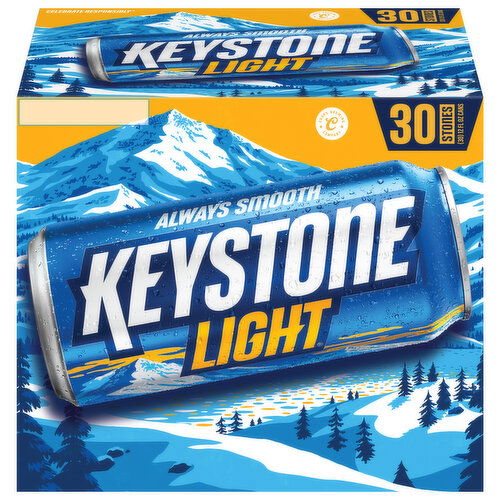 Keystone Light Beer, 30 Pack