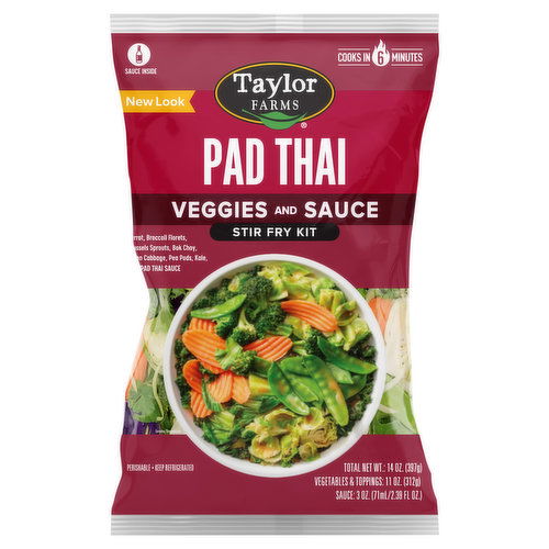 Taylor Farms Stir Fry Kit, Pad Thai, Veggies and Sauce