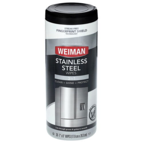 Weiman Stainless Steel 3-in-1 Wipes