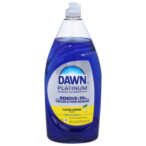 Dawn Dishwashing Liquid, Clean Lemon Scent, Platinum