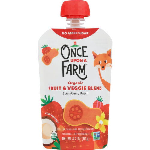 Once Upon a Farm Fruit & Veggie Blend, Organic, Strawberry Patch