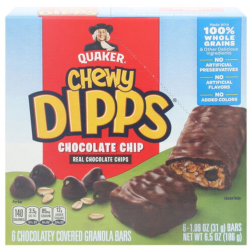 Quaker Granola Bars, Chocolate Chip, Chewy