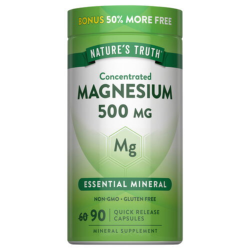 Nature's Truth Capsules 500 mg Magnesium Image 1 of 4