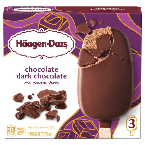 Haagen-Dazs Chocolate Dark Chocolate Ice Cream Snack Bars