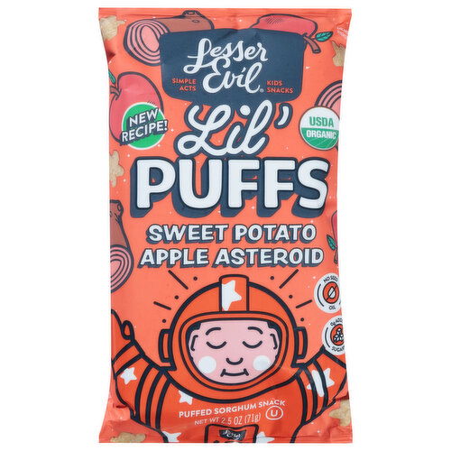 LesserEvil Lil' Puffs, Sweet Potato Apple Asteroid