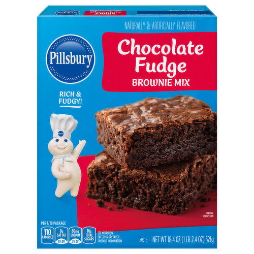 Pillsbury Brownie Mix, Chocolate Fudge, 13 Inch x 9 Inch Family Size