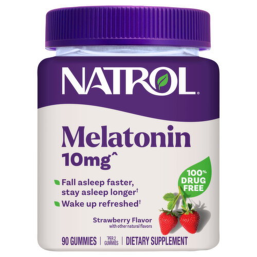 Natrol Gummies Strawberry Flavor 10 mg Melatonin Image 1 of 2