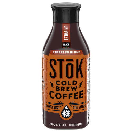 Stok Espresso Blend Darkest Roast Un-Sweet Black Cold Brew Coffee