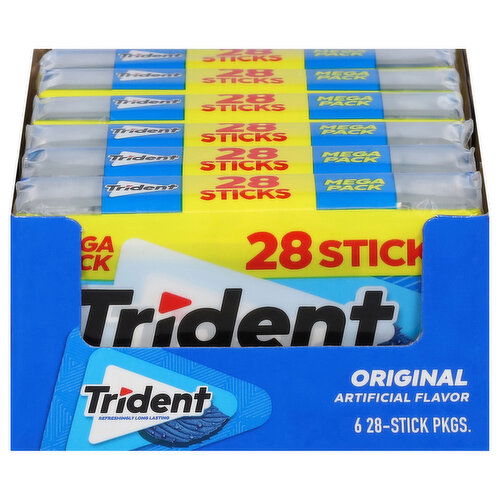 Trident Gum, Sugar Free, Original, Mega Pack