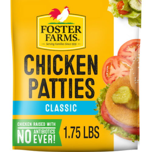 Foster Farms Chicken Patties, Frozen Image 1 of 10