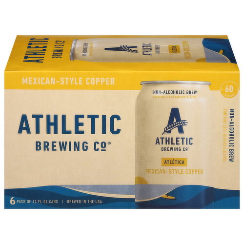 Athletic Brewing Co Mexican-Style Copper Non-Alcoholic Brew Atletica Beer