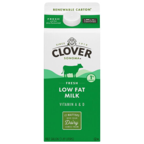 Clover Sonoma Milk, 1% Lowfat