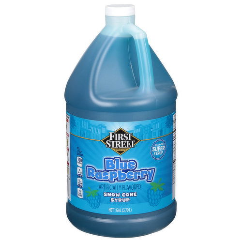 First Street Snow Cone Syrup, Blue Raspberry