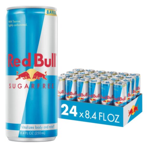 Red Bull Sugar Free Energy Drink with 80mg Caffeine plus Taurine & B Vitamins, 8.4 Fl Oz