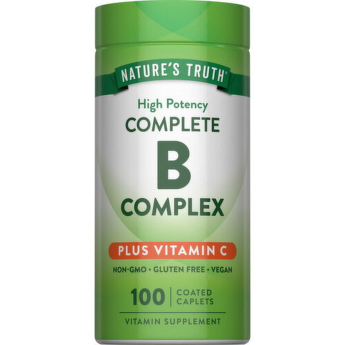 Nature's Truth Coated Caplets High Potency Complete Plus Vitamin C B-Complex Image 1 of 5