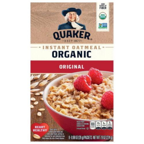 Quaker Instant Oatmeal, Organic, Original