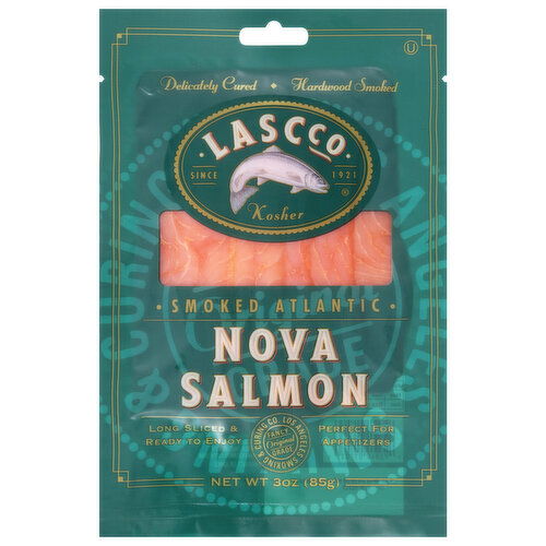 LASCco Salmon, Nova, Atlantic, Smoked