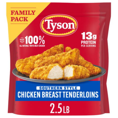 Tyson Frozen Southern Style Chicken Breast Tenderloins Family Pack