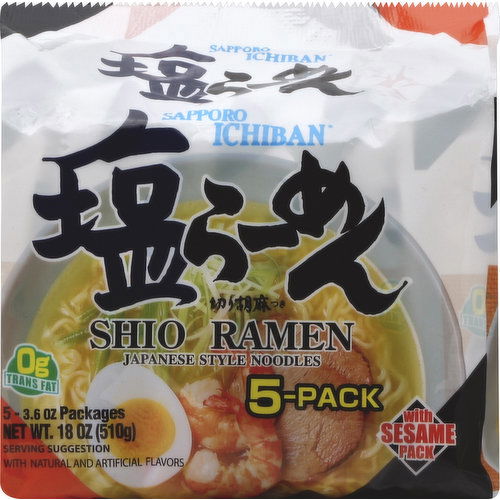 Sapporo Ichiban Shio Ramen, with Sesame Pack