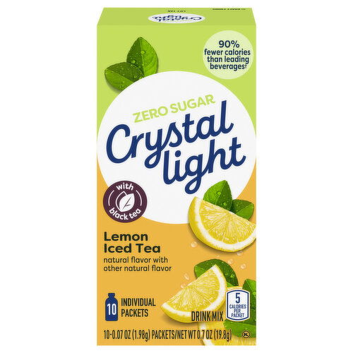 Crystal Light Zero Sugar Packets Lemon Iced Tea Drink Mix