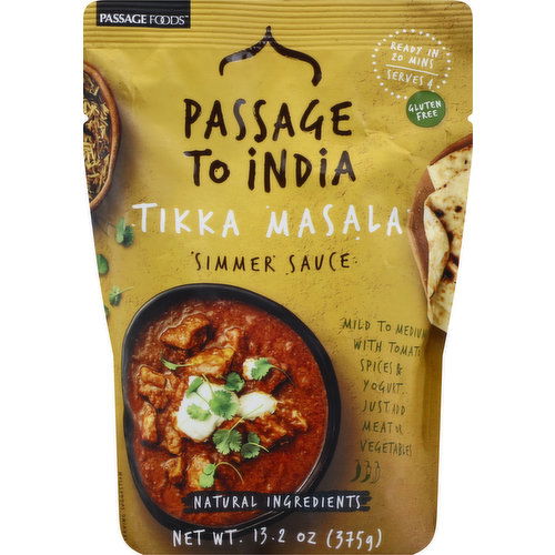 Passage to India Simmer Sauce, Tikka Masala