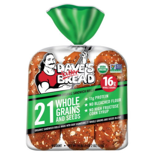 Daves Killer Bread 21 Whole Grain Sandwich Roll