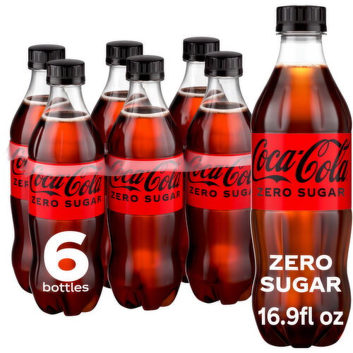 Coca-Cola Zero Sugar Soda Bottles Image 1 of 11