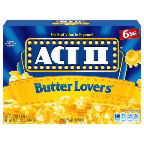 Act II Butter Lover Pop Corn Image 1 of 6