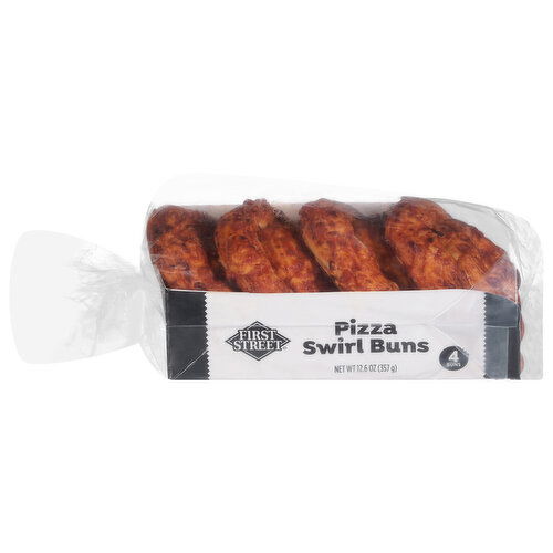 First Street Pizza Swirl Buns 4 ct
