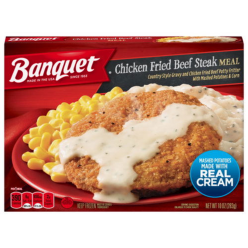 Banquet Meal, Chicken Fried Beef Steak