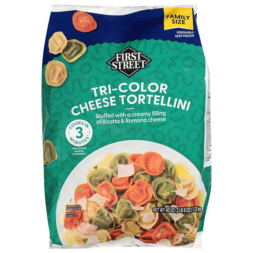 First Street Tri-Color Cheese Tortellini Family Size