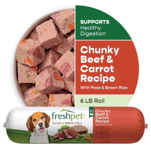 Freshpet Healthy & Natural Dog Food, Fresh Beef Roll, 6lb Image 1 of 8