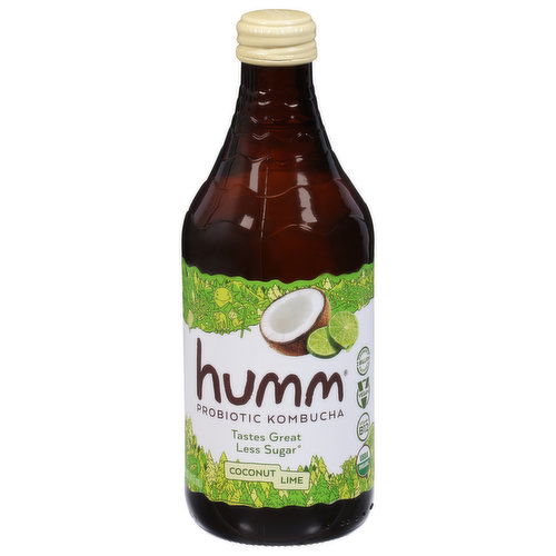 Humm Kombucha, Probiotic, Coconut Lime