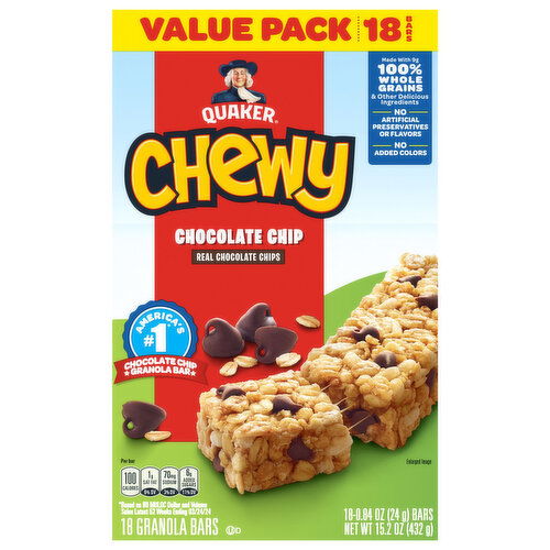 Quaker Chewy Chocolate Chip Granola Bars Value Pack