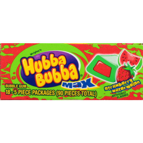 Hubba Bubba Bubble Gum, Strawberry Watermelon, Max