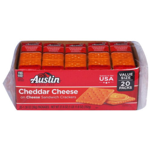 Austin Sandwich Crackers, Cheddar Cheese