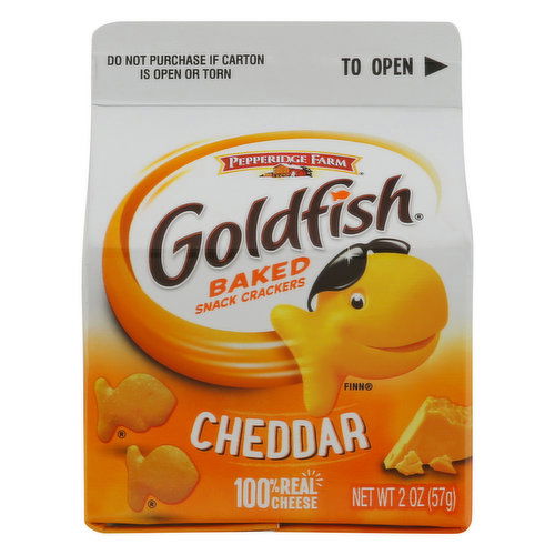 Goldfish Snack Crackers, Baked, Cheddar