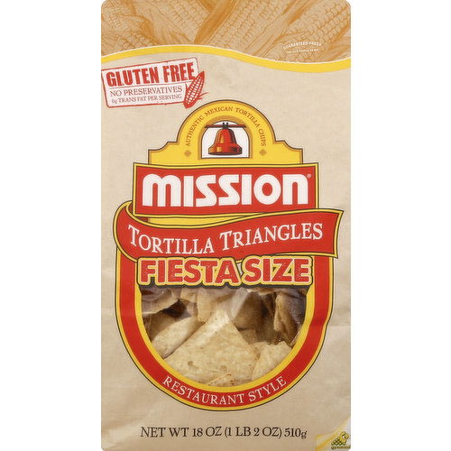 Mission Tortilla Triangles, Restaurant Style, Fiesta Size