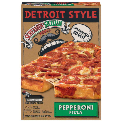 Screamin' Sicilian Pizza Co. Detroit Style Pepperoni Pizza Image 1 of 6
