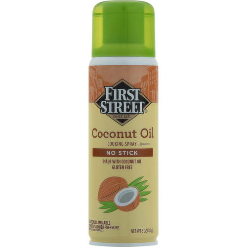 First Street Cooking Spray, Coconut Oil, No Stick