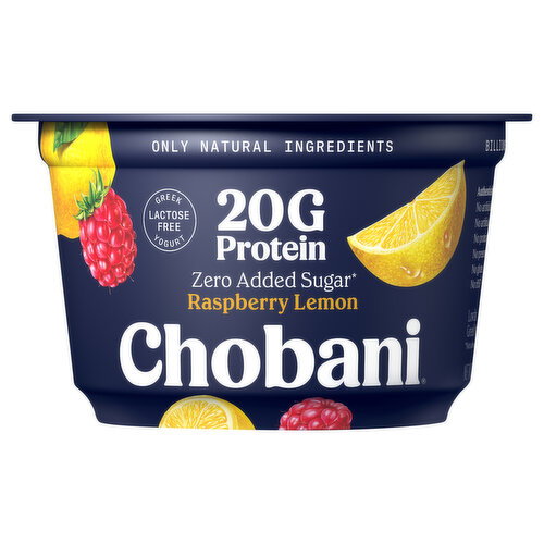 Chobani Lowfat Raspberry Lemon Greek Yogurt Image 1 of 6