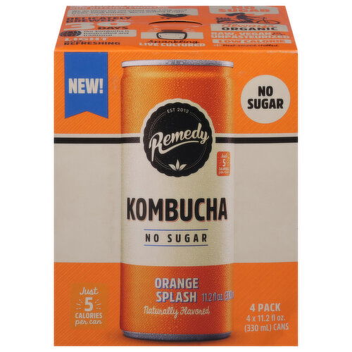 Remedy Kombucha, Orange Splash