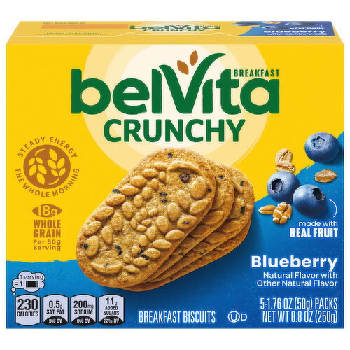 belVita Crunchy Blueberry Breakfast Biscuits