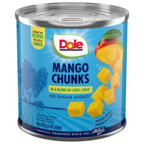 Dole Mango Chunks, in a Blend of 100% Juice, No Sugar Added