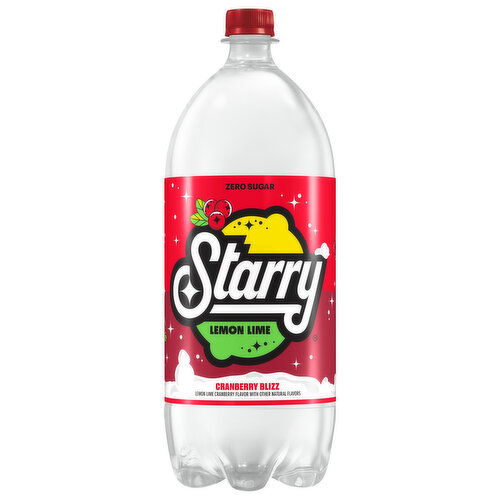 Starry Soda, Lemon Lime Cranberry Bliss, Zero Sugar