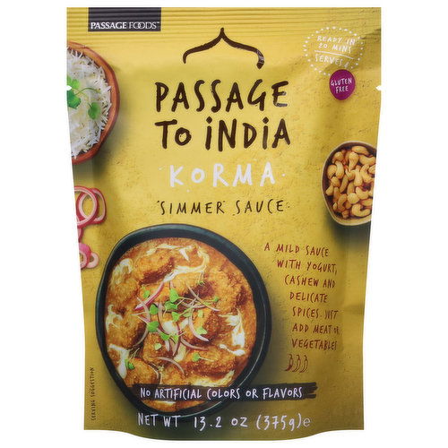 Passage Foods Simmer Sauce, Korma