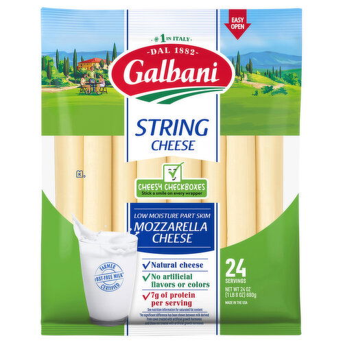 Galbani Low Moisture Part Skim Mozzarella String Cheese