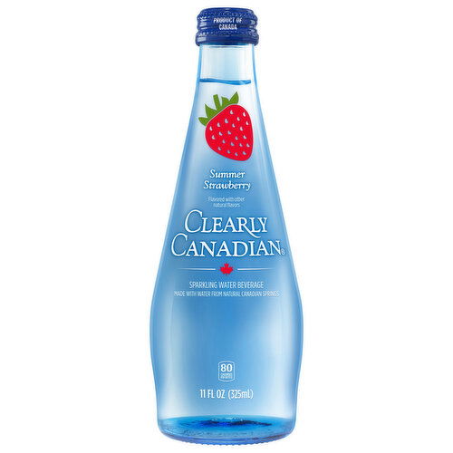 Clearly Canadian Sparkling Water Beverage, Summer Strawberry