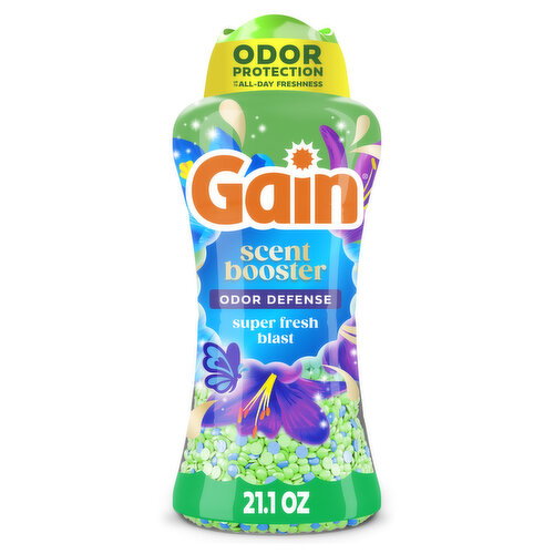 Gain Gain In-Wash Laundry Scent Booster Beads Long-Lasting Fresh Scent Beads All Day Freshness and Odor Protection, Super Fresh Blast Scent, 21.1 oz Image 1 of 6